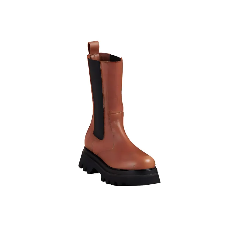 ALOHAS Short Chelsea Boots 5.5cm Women's Brown-1