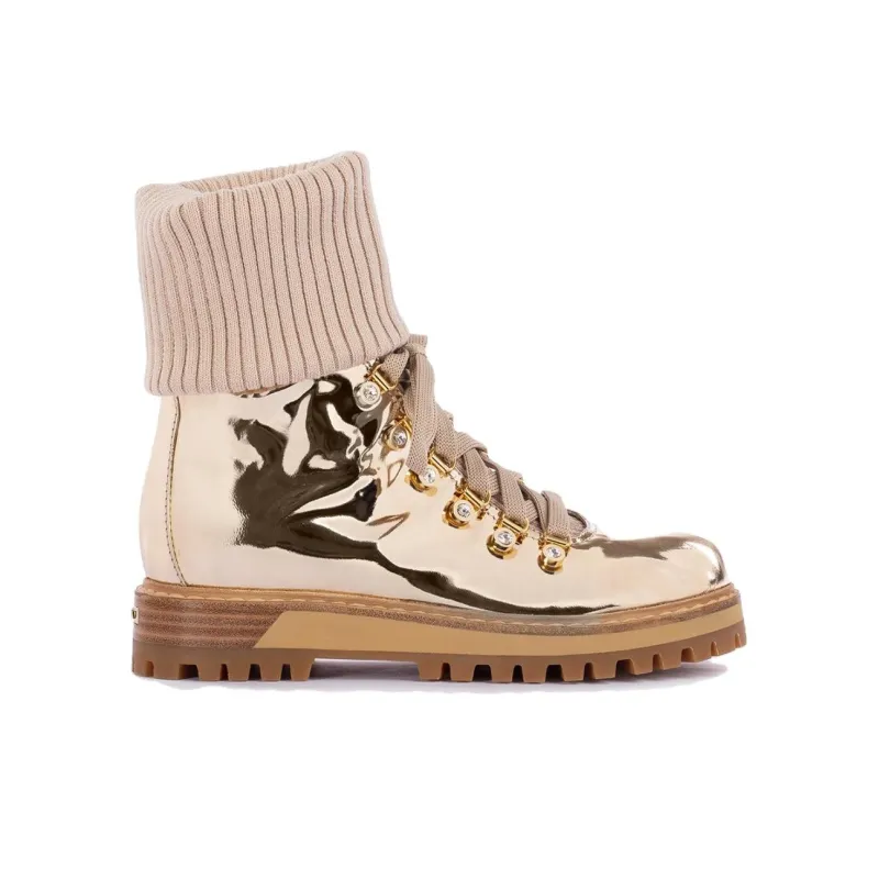 Le Silla St. Moritz Ankle Boots 4cm Women's Gold Brown-1