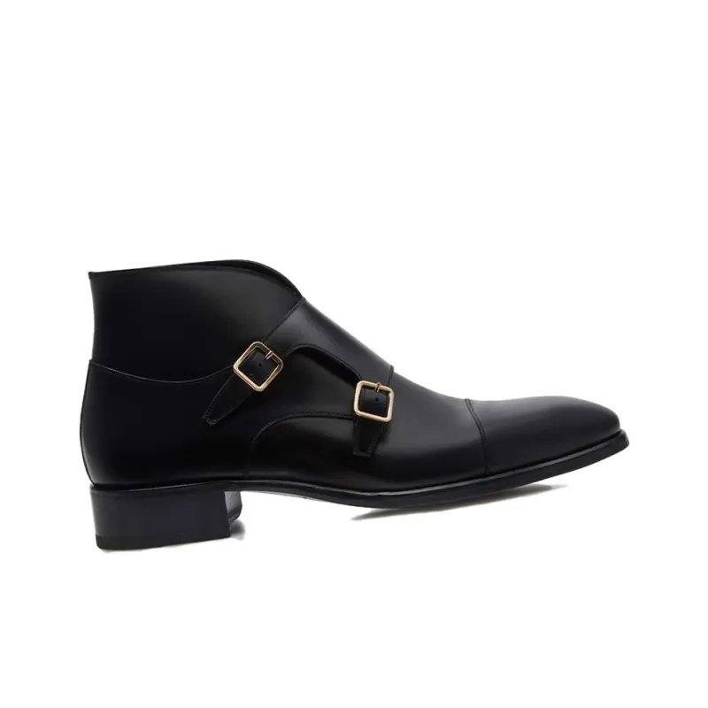 TOM FORD Elkan Ankle Boots Low Heel Men's Black-2