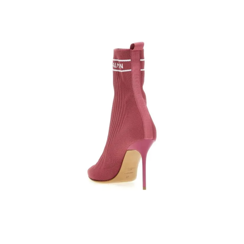 BALMAIN Skye Stretched Ankle Boots Women's-2