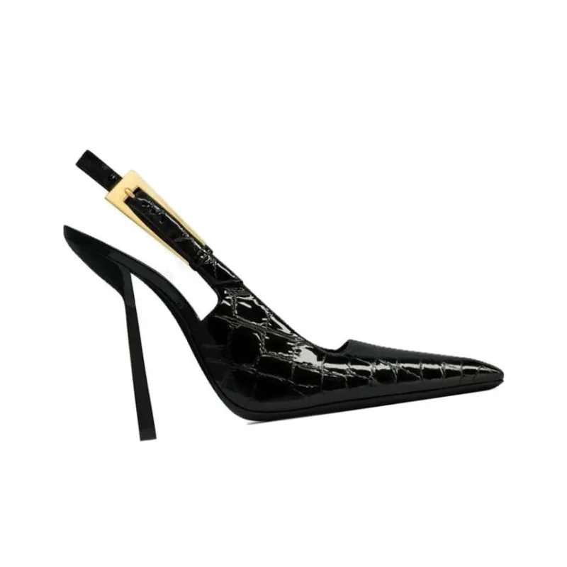 SAINT LAURENT Slim Heel High Heels 11.5cm Women's Black-1