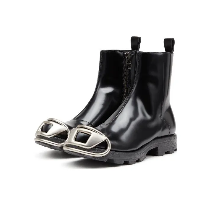 DIESEL D-Hammer Zip D Denim Ankle Boots-2