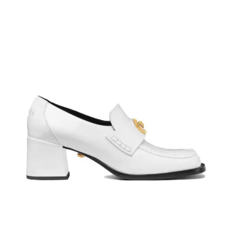 VERSACE Alia Leather Loafers-1