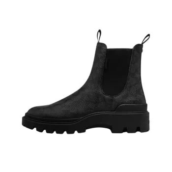 COACH Collin Short Chelsea Boots Men's Black