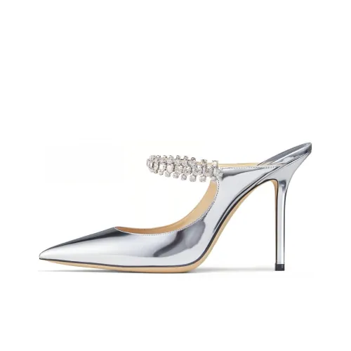 Jimmy Choo Bing Slim Heel High Heels 10cm Women's Silver