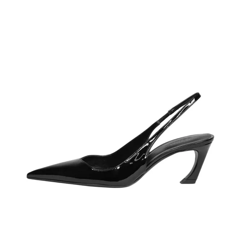 Schutz Lexi Irregular Heel High Heels 7.2cm Women's Black-0