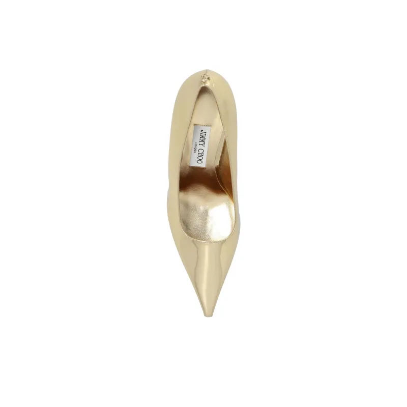 Jimmy Choo Ixia Slim Heel High Heels 8cm Women's Gold-4