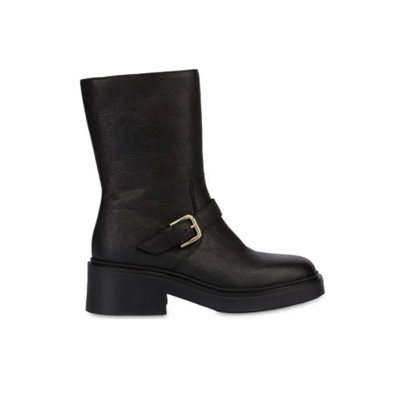 Pollini Free Time Madras Ankle Boots 6cm Women's Black-1