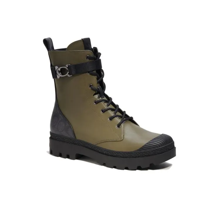 COACH Tucker Ankle Boots Men's Green Black-2