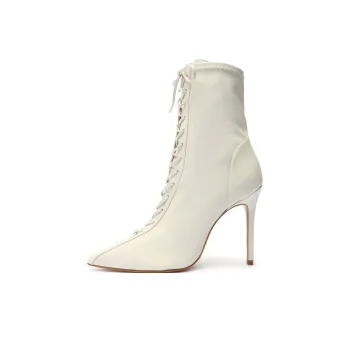 Schutz Tennie Ankle Boots 11cm Women's White