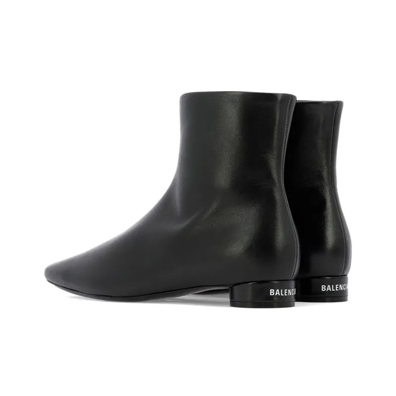 Balenciaga Ankle Boots 'Black Leather' Women's-3