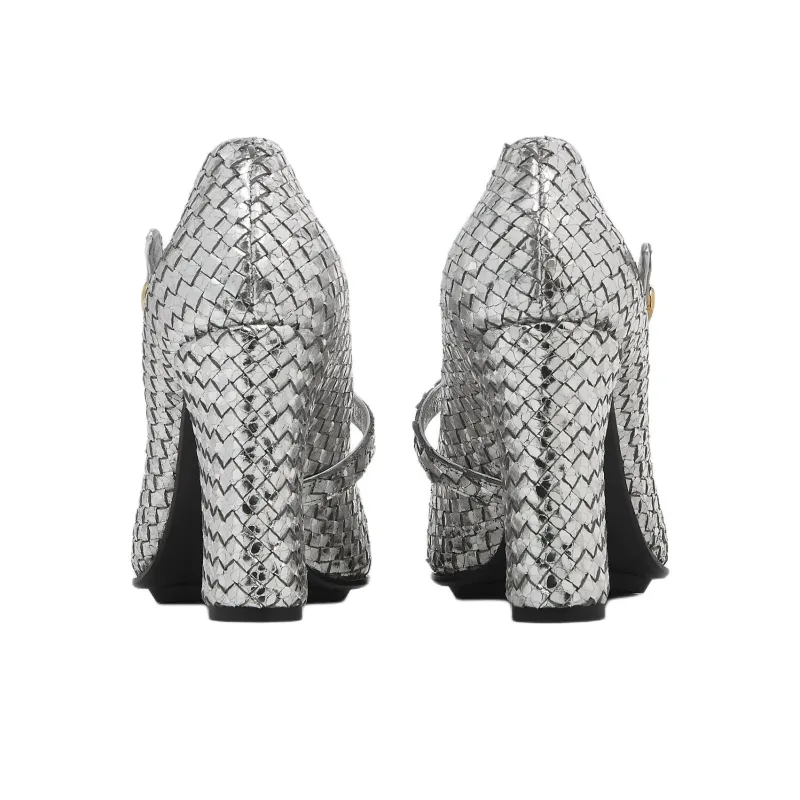 Bottega Veneta Step Square Toe Pumps-5