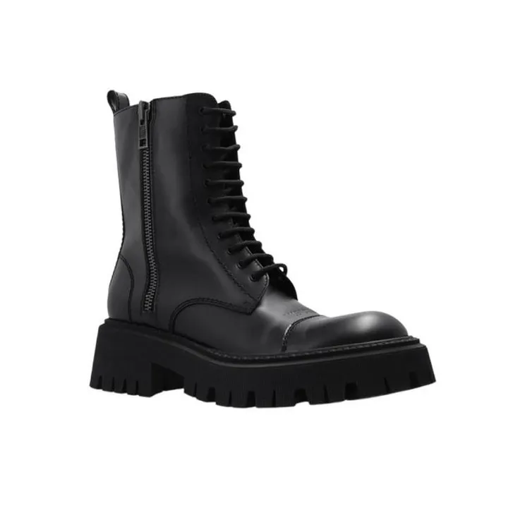 Balenciaga Tractor Zip Up Combat Boot Black Women's-1