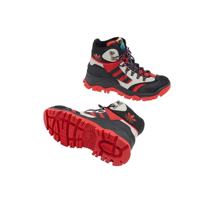 GUCCI Adidas X GUCCI Lace Up Boot 'Black Red'-4