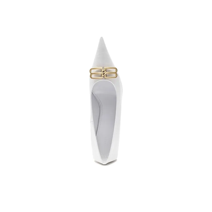 Balenciaga Knife Slim Heel High Heels Women's White-1