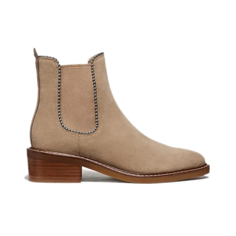 COACH CitySole Bowery Short Chelsea Boots Women's Brown-1