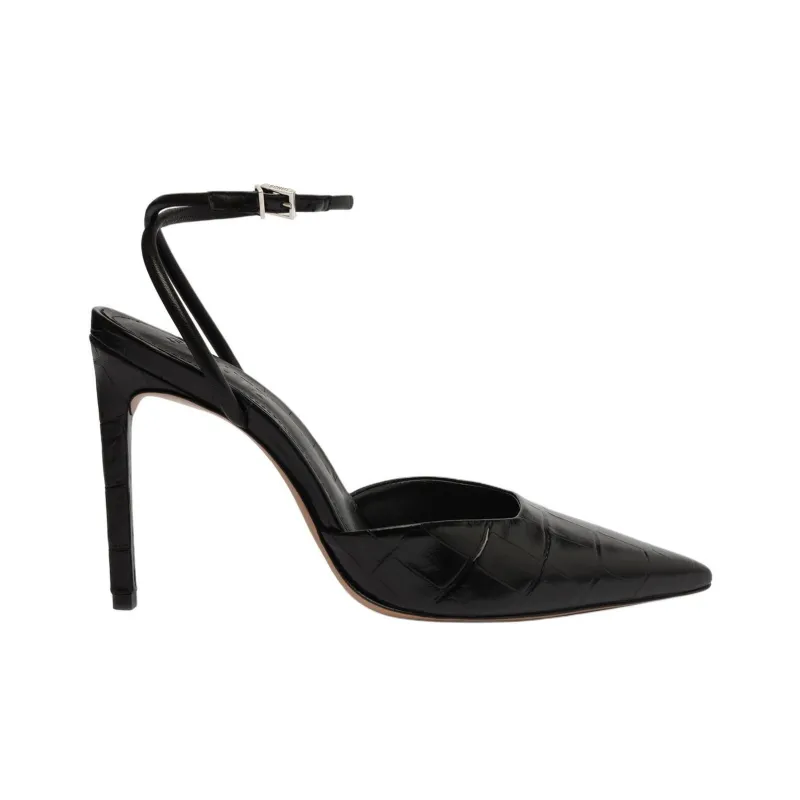 Schutz Deby Slim Heel High Heels 10cm Women's Black-1