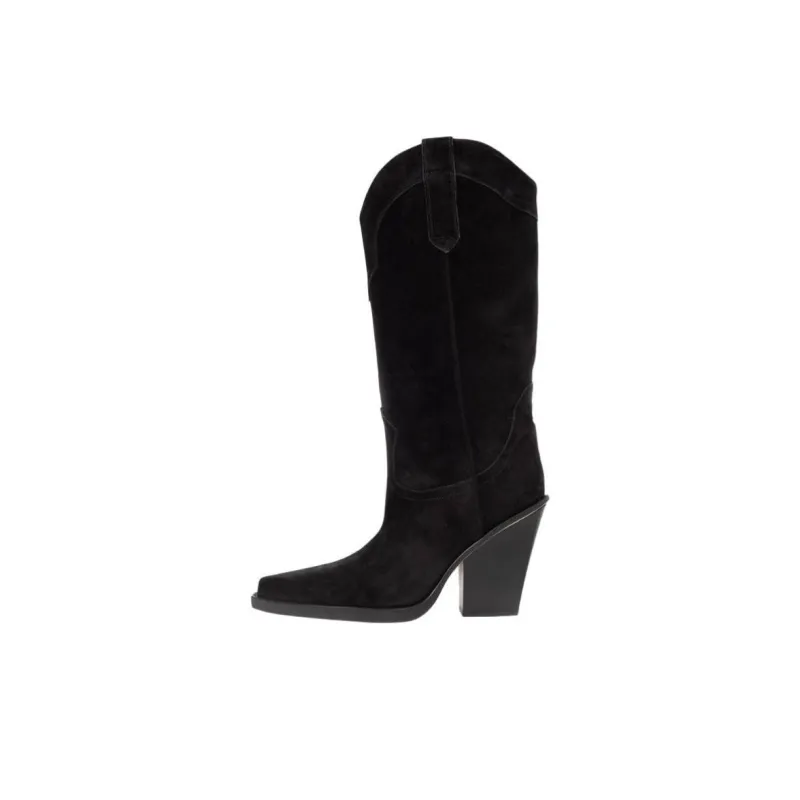 Paris Texas Dakota Knee-high Boots 10.5cm Women's Black-0