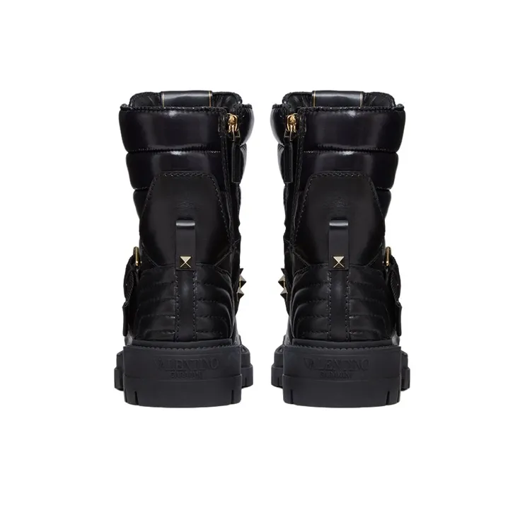 Valentino Rockstud Ankle Boots 2cm Women's Black-4