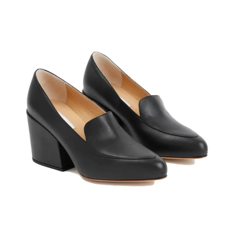 GABRIELA HEARST Chunky Heel High Heels 8.5cm Women's Black-3