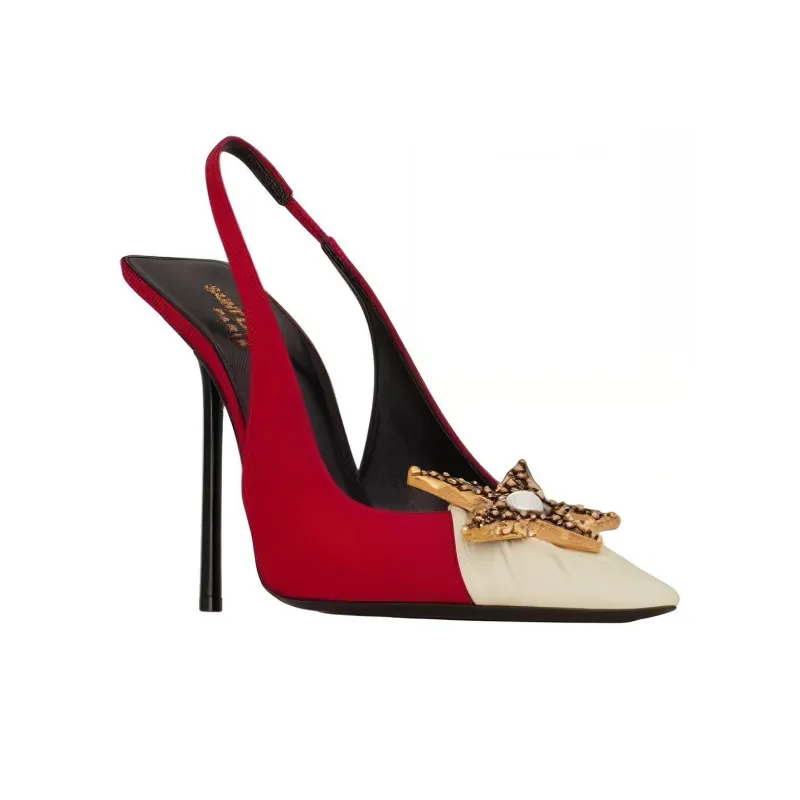 SAINT LAURENT Star-embellished 125mm Pumps-2