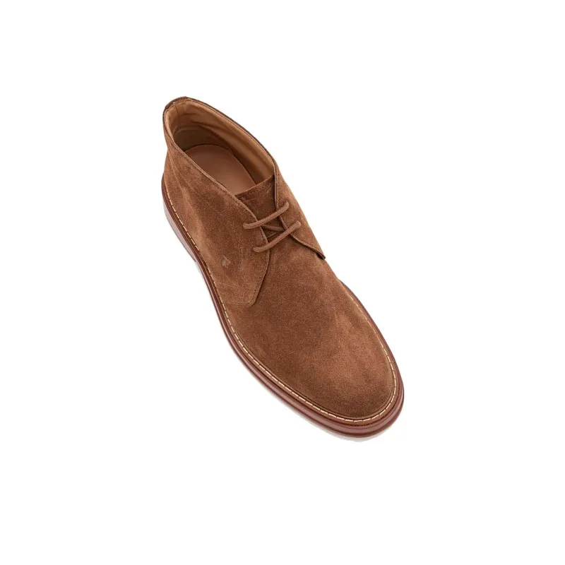 TOD'S Desert Round Toe Lace Up Boots-4