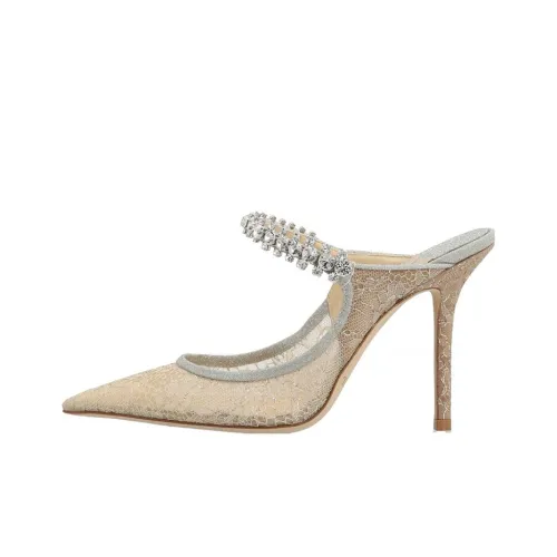 Jimmy Choo Bing Irregular Heel High Heels 10cm Women's White