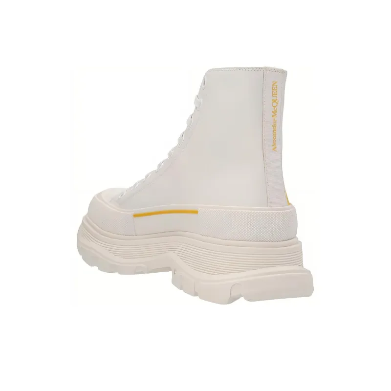 Alexander McQueen Tread Slick Boot Graffiti White Yellow Pop-2