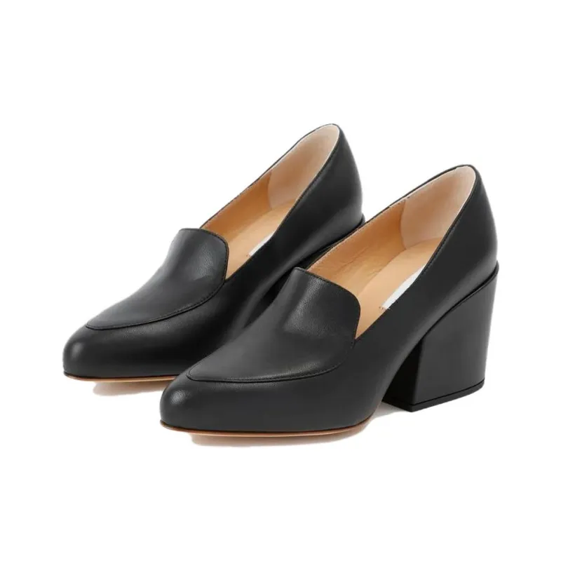 GABRIELA HEARST Chunky Heel High Heels 8.5cm Women's Black-2