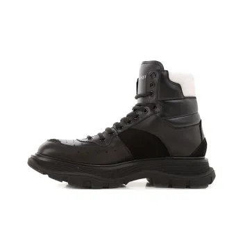 Alexander McQueen Leather Ankle Boots 'Brown Black'