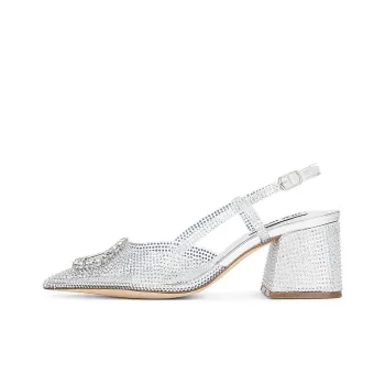 STEVE MADDEN Bergen Heel Chunky Heel High Heels 6.5cm Women's Silver
