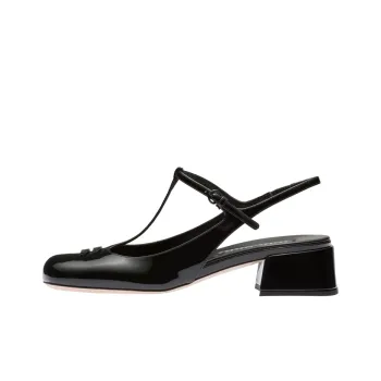 MIU MIU Chunky Heel High Heels Women's Black