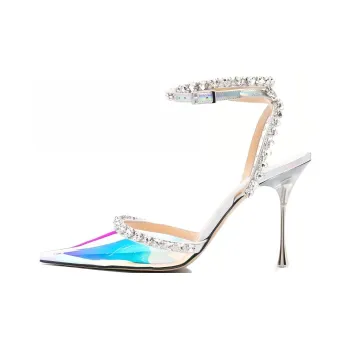 MACH & MACH Slim Heel High Heels 10cm Women's Silver