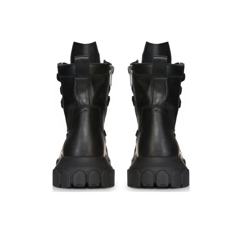 RICK OWENS Lido Jumbo Laced Bozo Tractor Black - POIZON