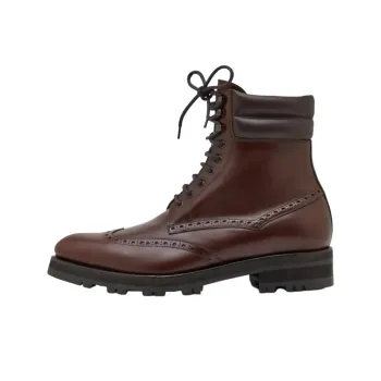 MANOLO BLAHNIK Sapele Ankle Boots Men's Brown