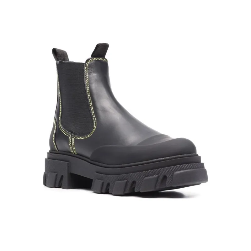 GANNI Leather Chelsea Ankle Boots-2