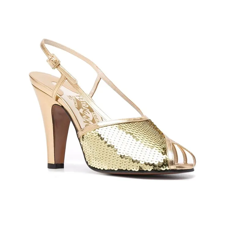 FERRAGAMO Strap Sandals Women's Gold-2