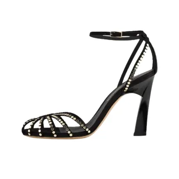 EMPORIO ARMANI Slim Heel High Heels 9.5cm Women's Black