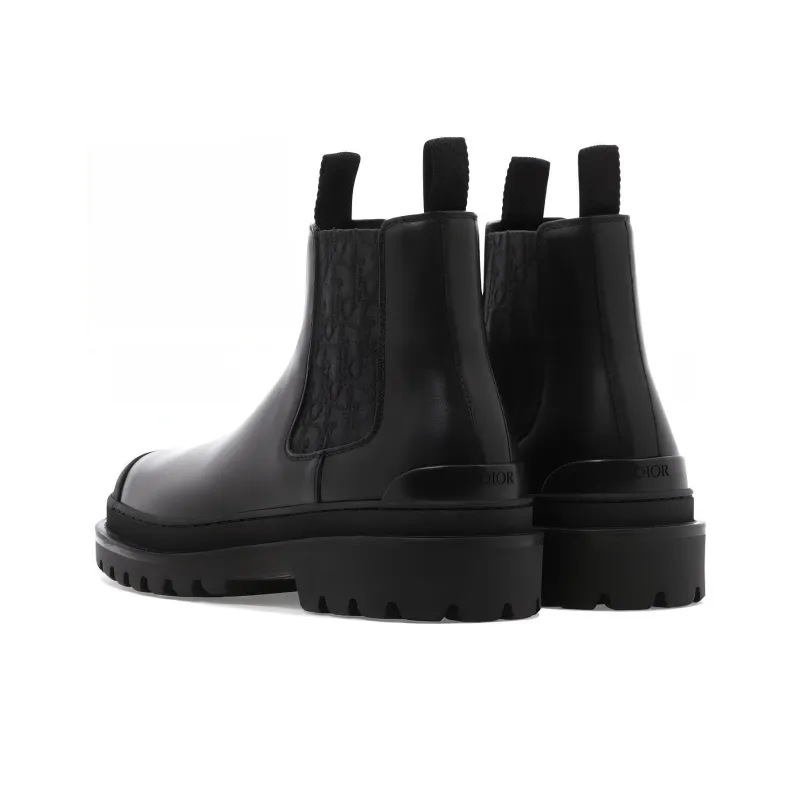 DIOR Explorer Short Chelsea Boots Men's Black-3