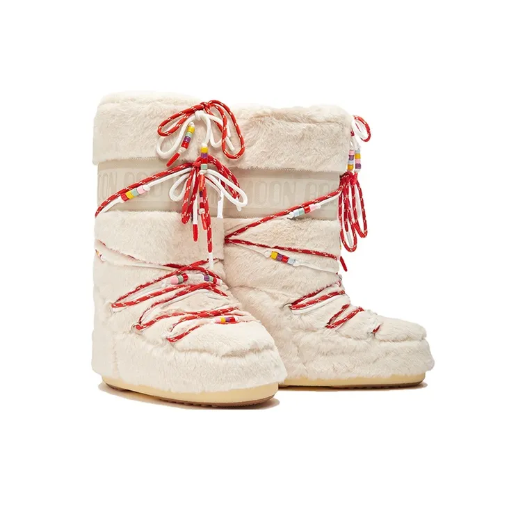 Moon Boot Icon Logo Printed Beads Boots-3