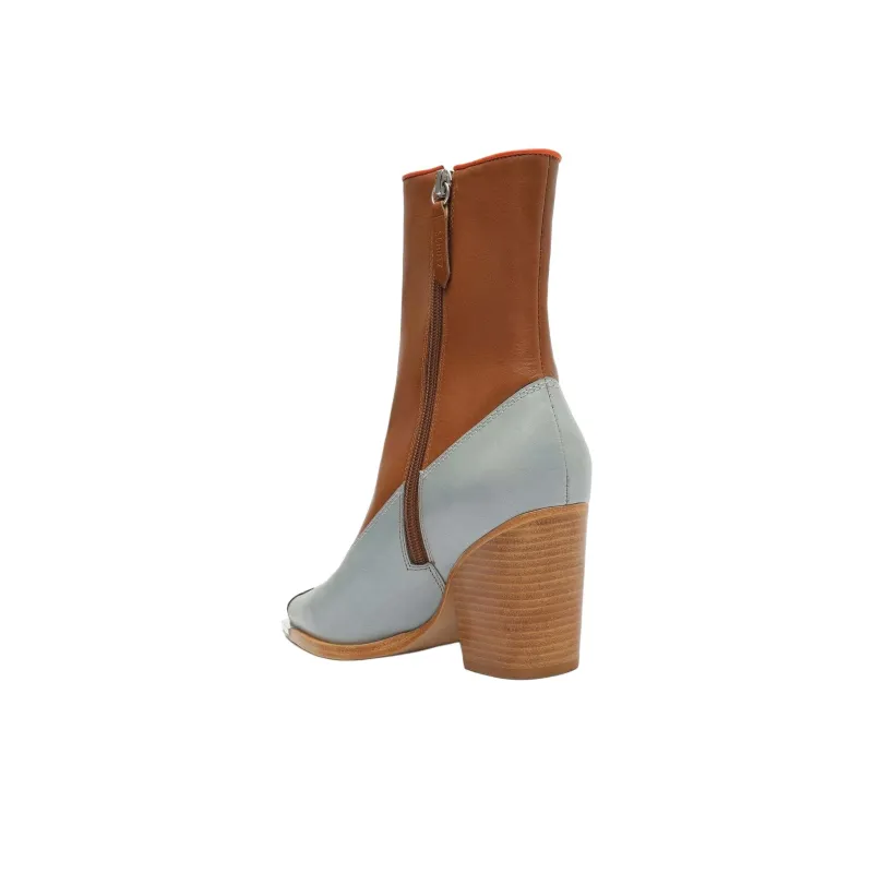 Schutz Eastwood Atanado Ankle Boots 8.3cm Women's Blue Brown-4