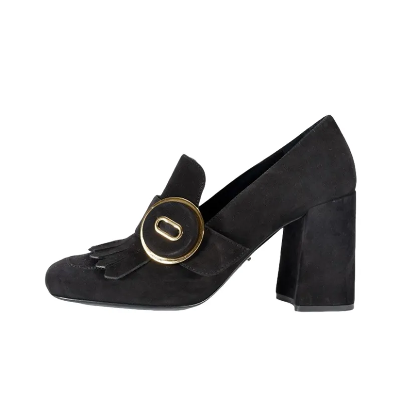 PRADA Chunky Heel High Heels Women's Black-0