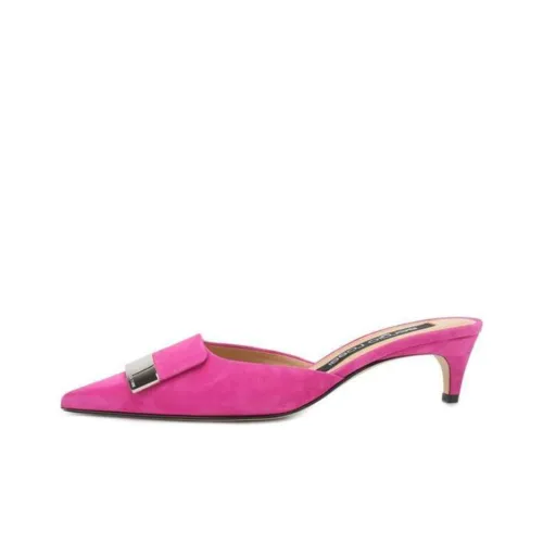 SERGIO ROSSI Closed Toe Slippers 5cm Women's Fuchsia