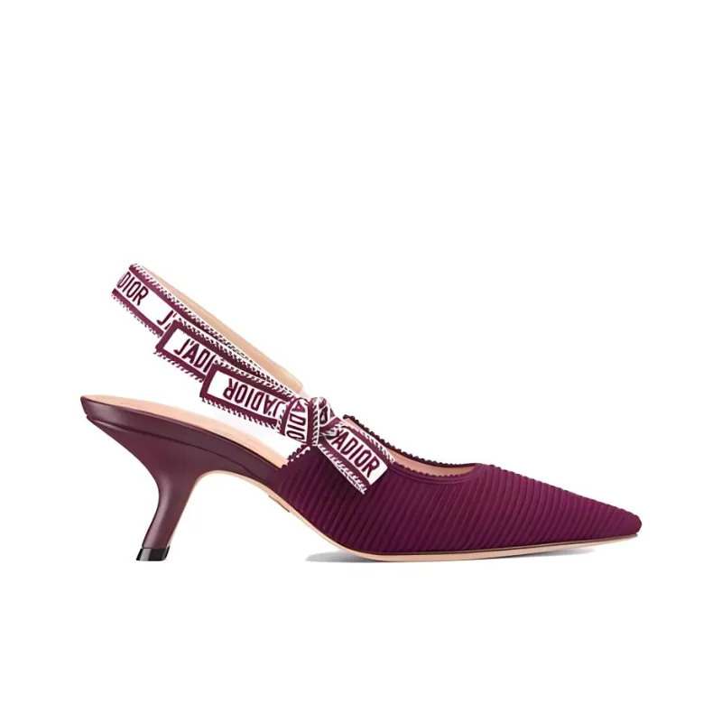 DIOR J'Adior Chunky Heel High Heels 6.5cm Women's Purple-1