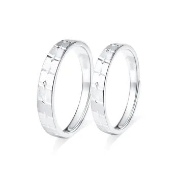 GLOIRE S999 Fine Silver Rings Unisex Exquisite Luxe Niche Design Advanced Touch Romantic Date Versatile Commute