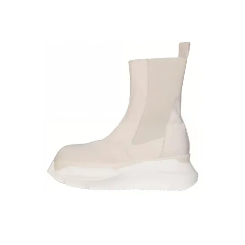 Rick Owens DRKSHDW Short Chelsea Boots Men's White