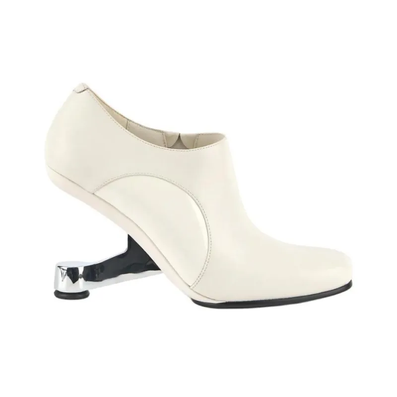 UNITED NUDE Eamz Dot Irregular Heel High Heels 10cm Women's White-1