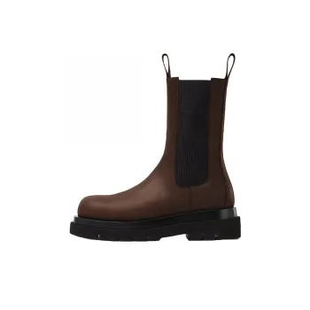 Bottega Veneta Lug Short Chelsea Boots Women's Dark Umber