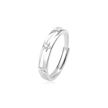 Teddy Bear Collection S925 Silver Couple Rings Unisex