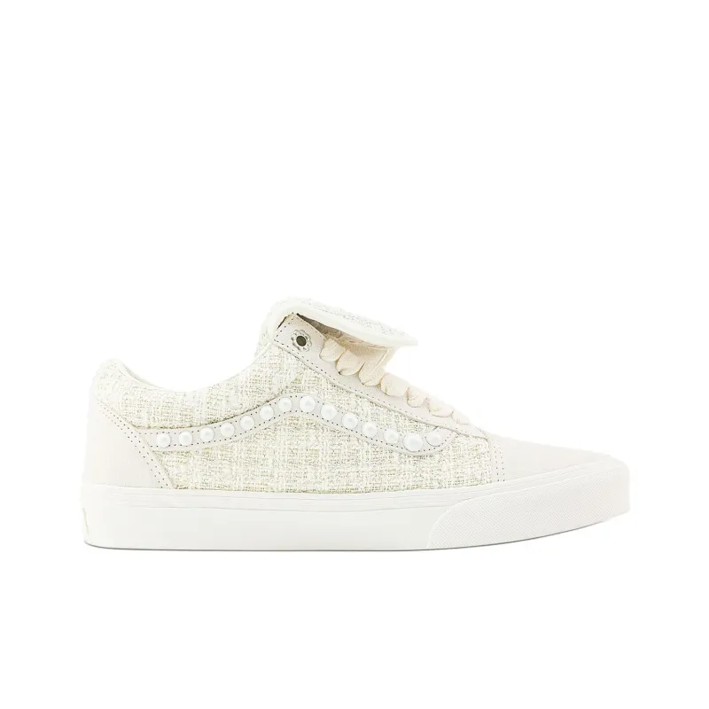 ZHANGQUANSHENIANXIANDING x Vans Anti Slip Wear Resistant Low Top Skateboard Shoes Unisex White-1